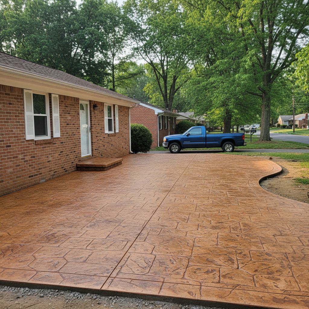 Titan Concrete crew at work on a home in Germantown, MD
